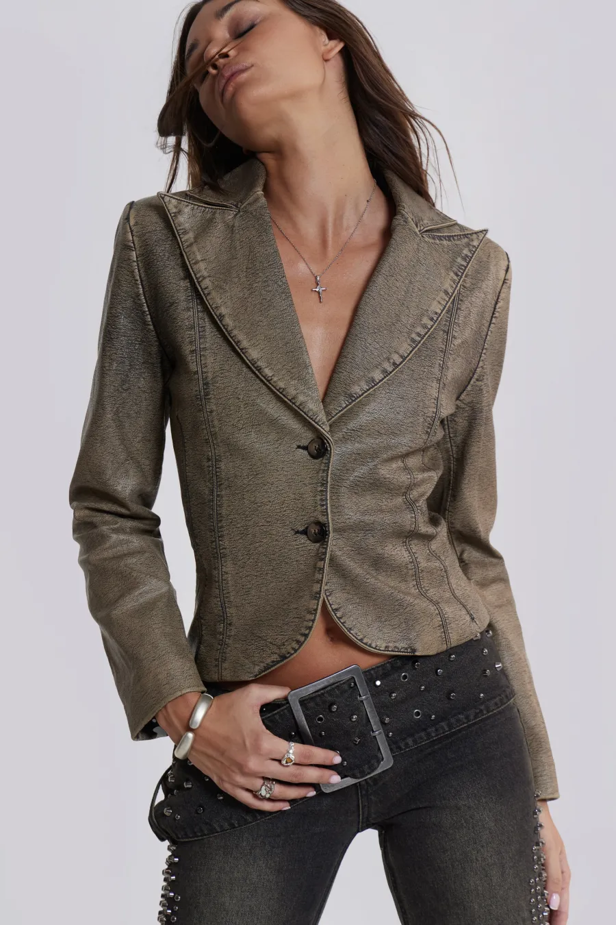 Jaded London *Cannon Faux Leather Jacket