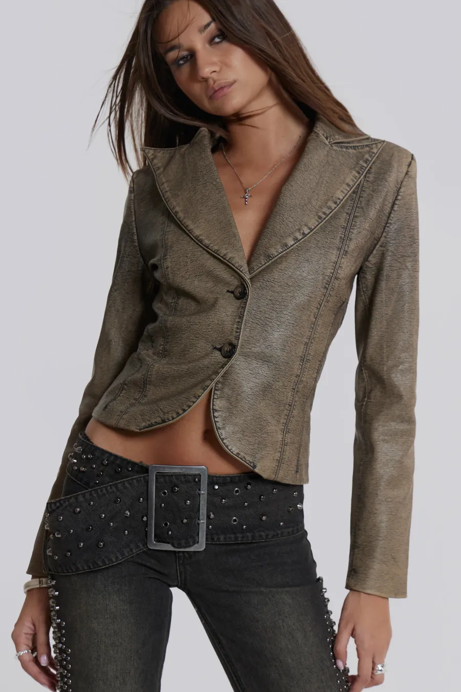 Jaded London *Cannon Faux Leather Jacket