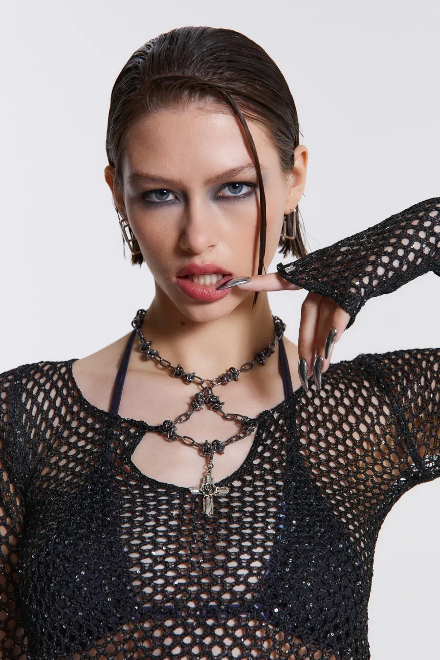 Jaded London Knitwear*Capella Knitted Top With Hardware Trim