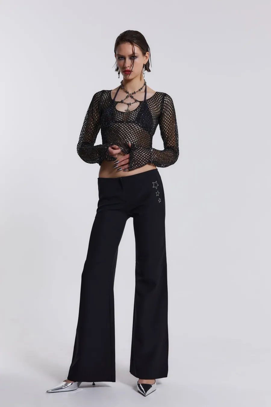 Jaded London Knitwear*Capella Knitted Top With Hardware Trim