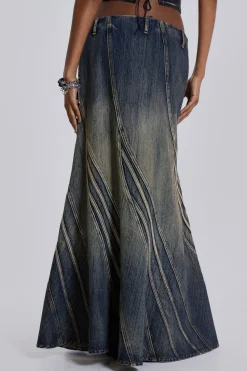 Jaded London Maxi Skirts*Celadon Denim Maxi Skirt