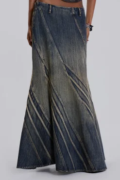 Jaded London Maxi Skirts*Celadon Denim Maxi Skirt
