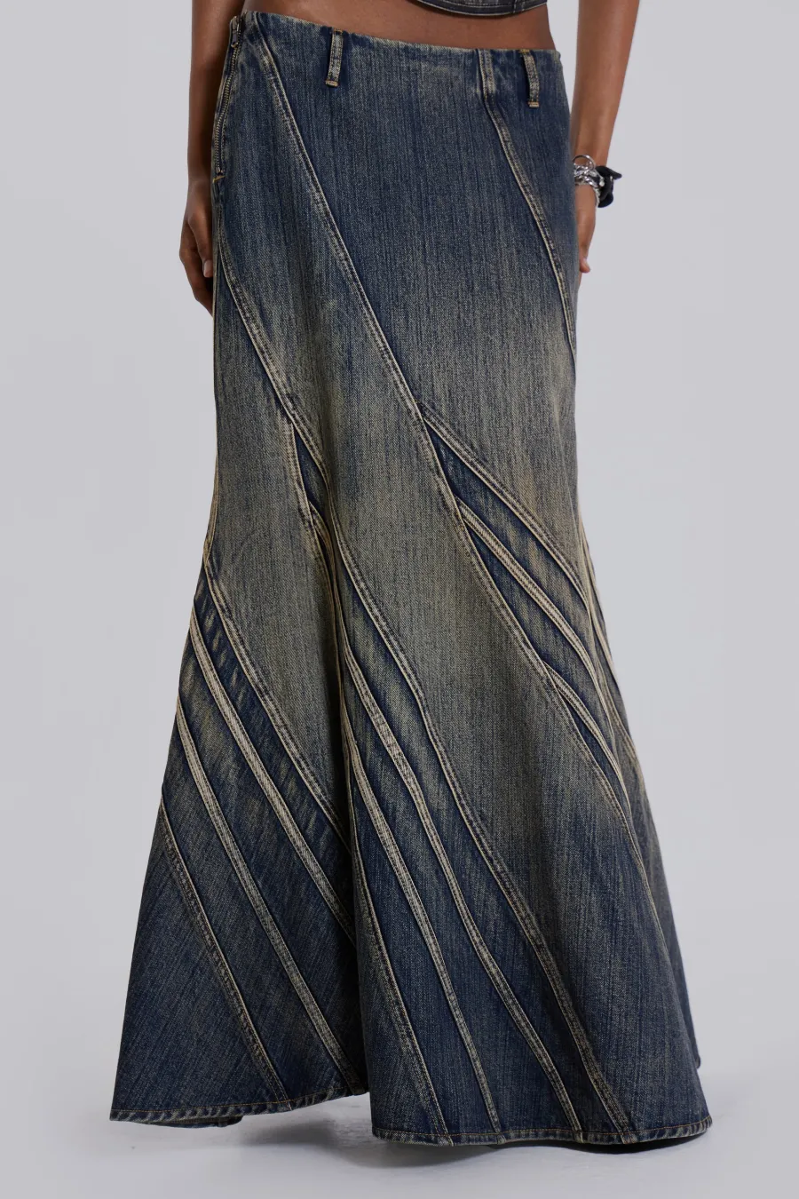 Jaded London Maxi Skirts*Celadon Denim Maxi Skirt