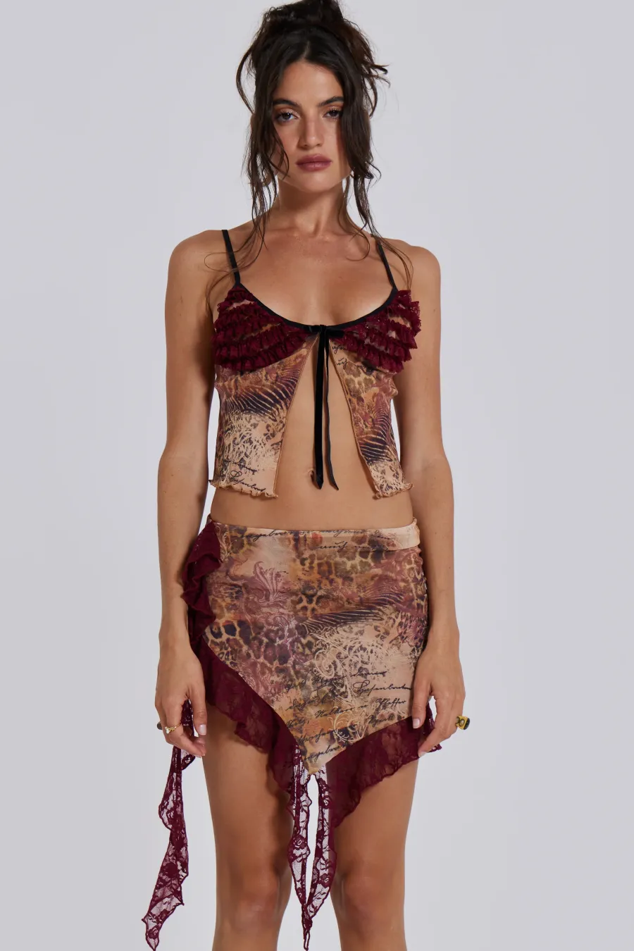Jaded London *Celestia Lace Mini Skirt