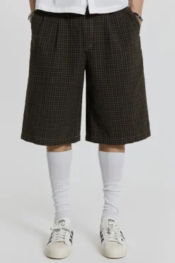 Jaded London Jorts & Shorts*Charcoal Check Fairway Shorts