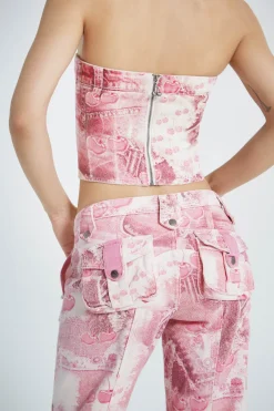 Jaded London Trousers*Cherry Babygirl Denim Cargo Trousers