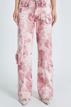 Jaded London Trousers*Cherry Babygirl Denim Cargo Trousers