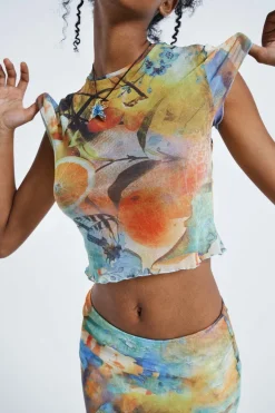 Jaded London T-Shirts*Citrus Mesh Baby Tee