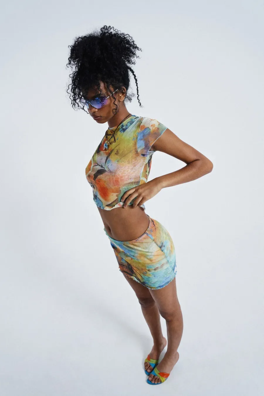 Jaded London T-Shirts*Citrus Mesh Baby Tee