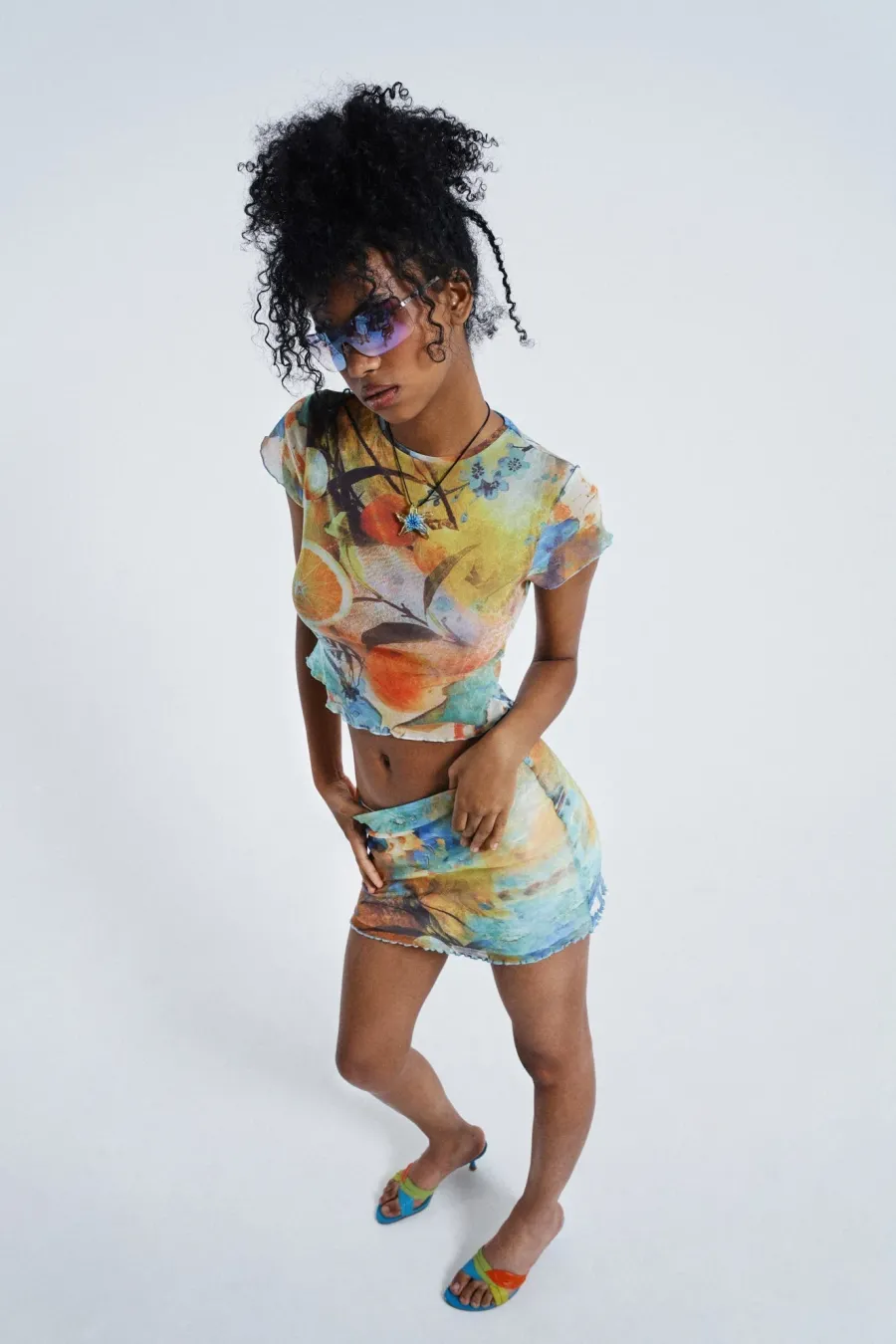 Jaded London T-Shirts*Citrus Mesh Baby Tee