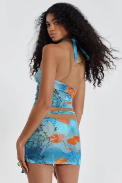 Jaded London *Cora Ruched Mesh Skirt