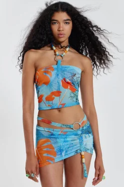 Jaded London New In Beach & Swimwear*Cora Ruched Mesh Skirt