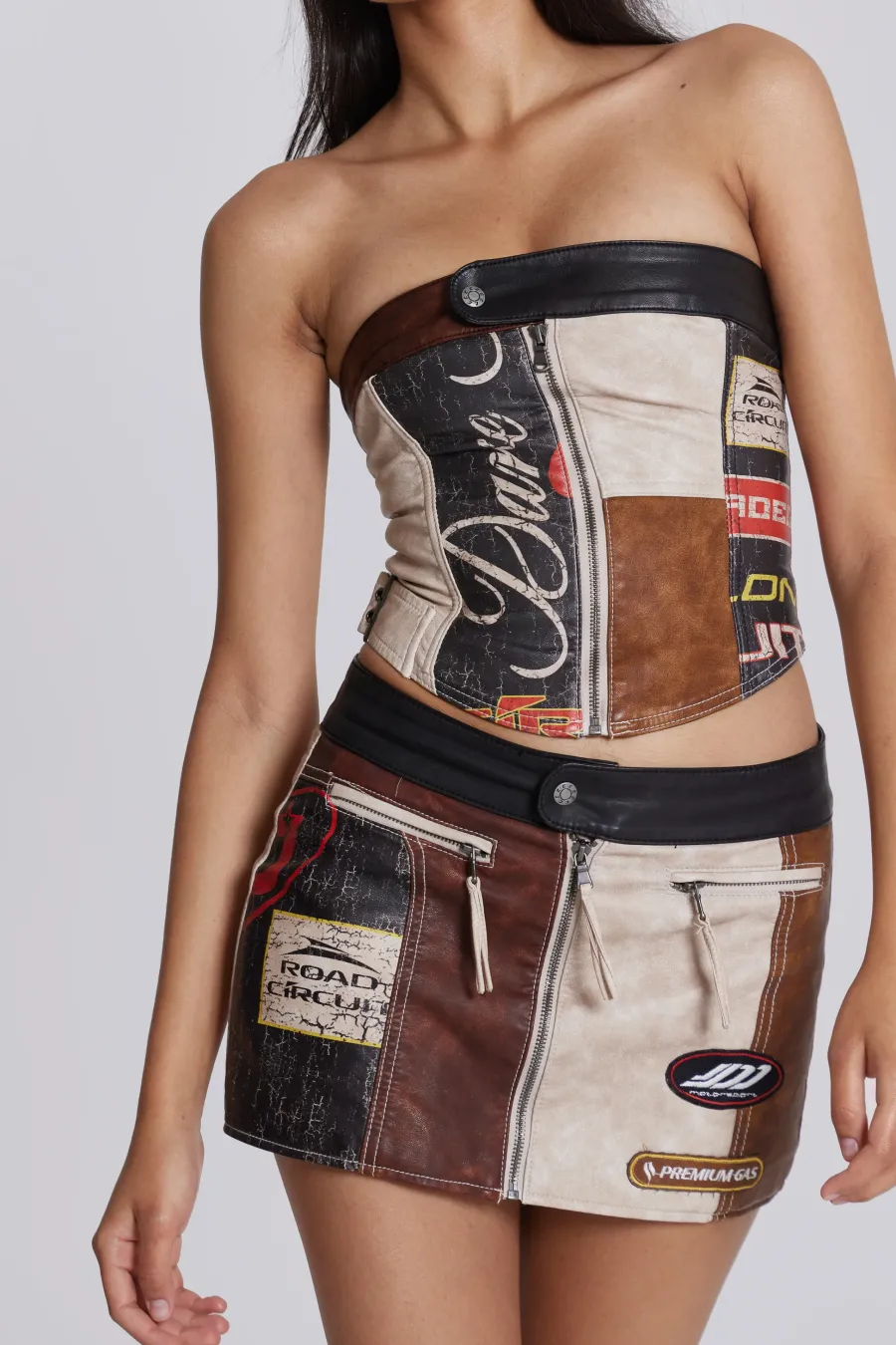 Jaded London *Daytona Vegan Leather Corset Top
