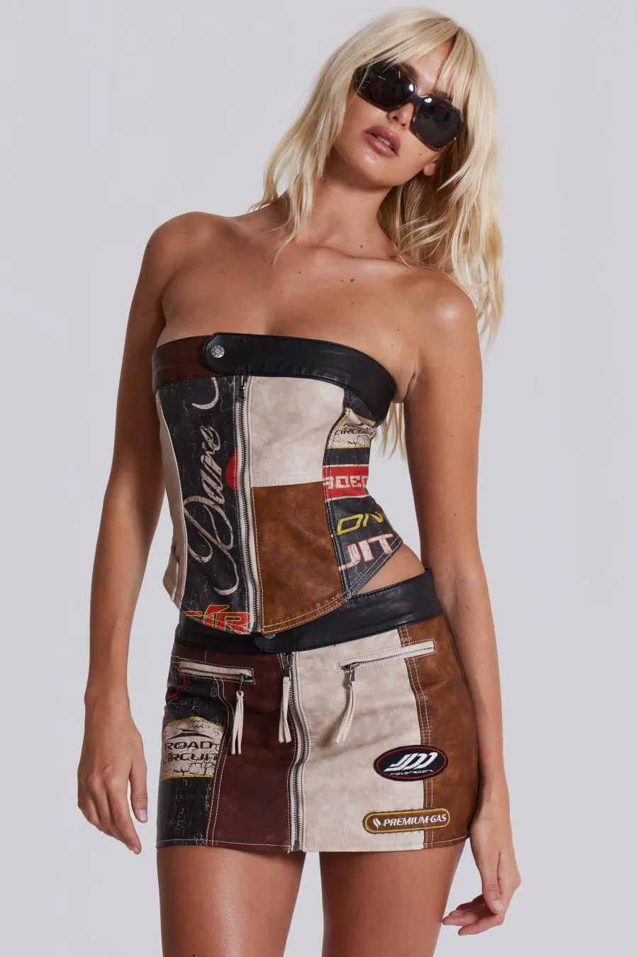 Jaded London *Daytona Vegan Leather Corset Top