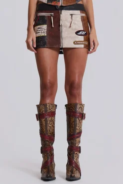 Jaded London *Daytona Vegan Leather Mini Skirt