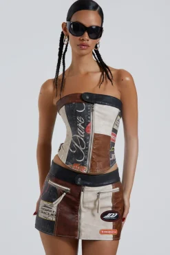 Jaded London *Daytona Vegan Leather Mini Skirt