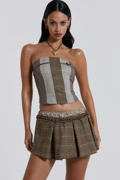 Jaded London *Demi Panelled Check Corset Top