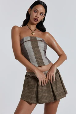 Jaded London *Demi Panelled Check Corset Top