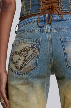 Jaded London Jeans*Demure Studded Flared Jeans