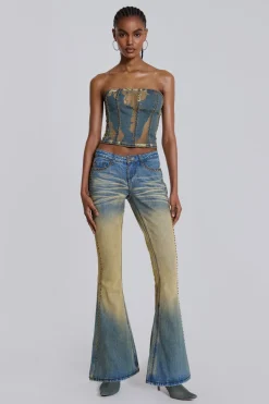 Jaded London Jeans*Demure Studded Flared Jeans