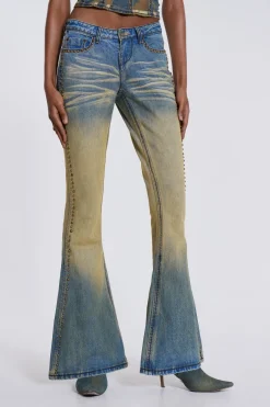 Jaded London Jeans*Demure Studded Flared Jeans