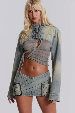 Jaded London *Denim Assassin Ultra Cropped Jacket