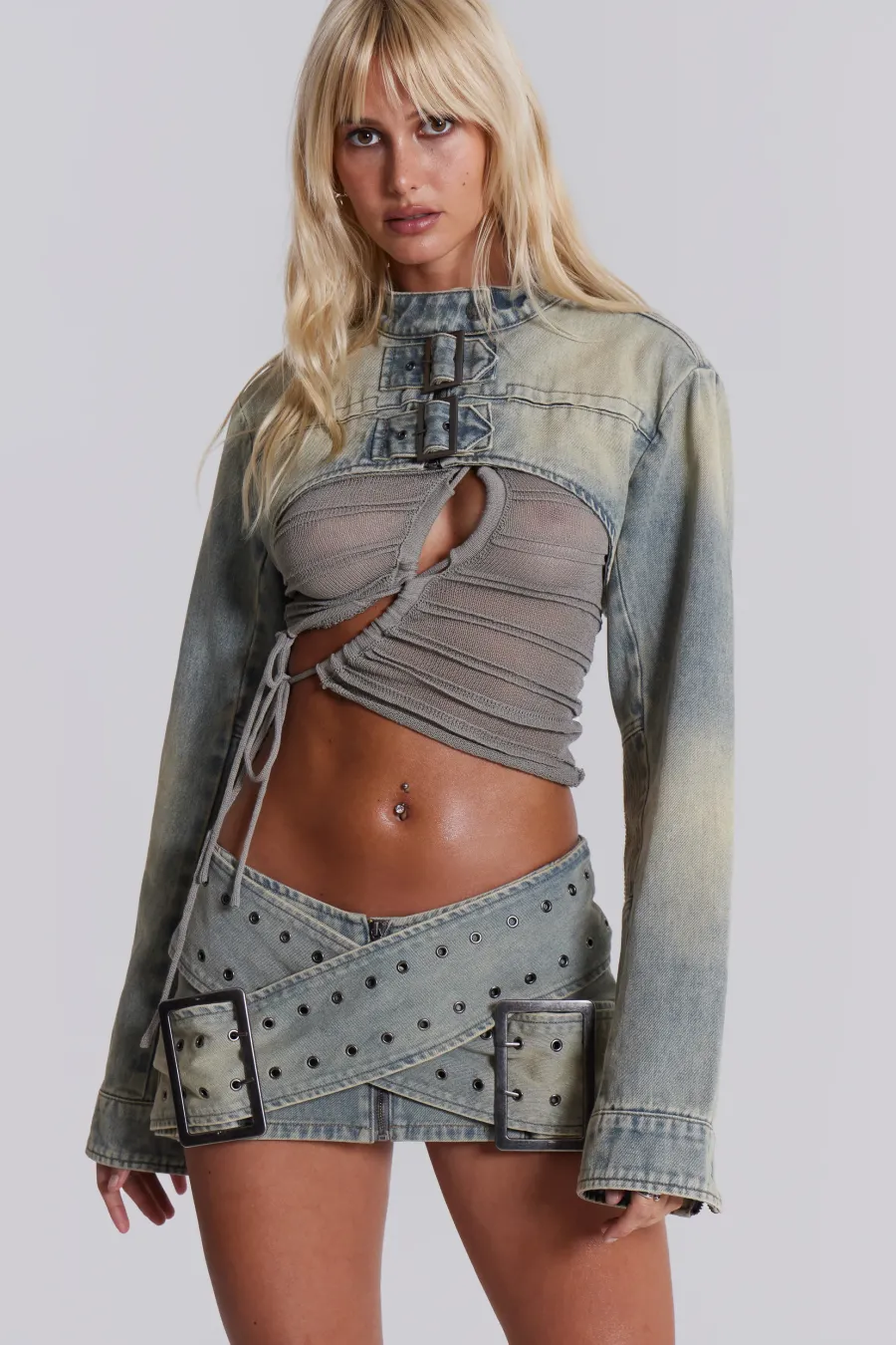 Jaded London *Denim Assassin Ultra Cropped Jacket
