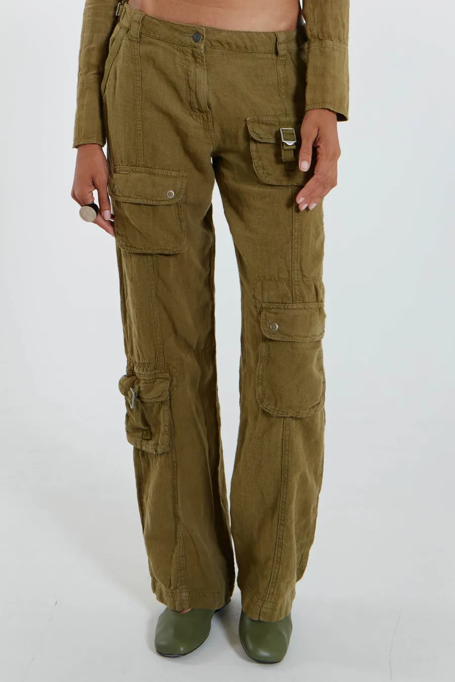 Jaded London *Devon Linen Cargo Trousers