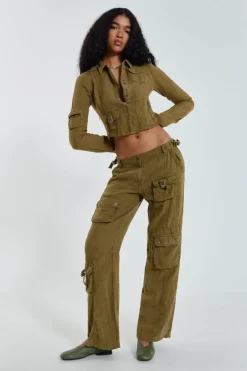Jaded London *Devon Linen Cargo Trousers