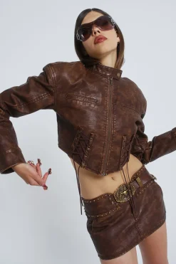 Jaded London *Easy Rider Faux Leather Jacket