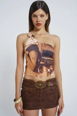 Jaded London *Easy Rider Faux Leather Micro Mini Skirt