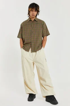 Jaded London Parachute Pants*Ecru Parachute Cargo Pants