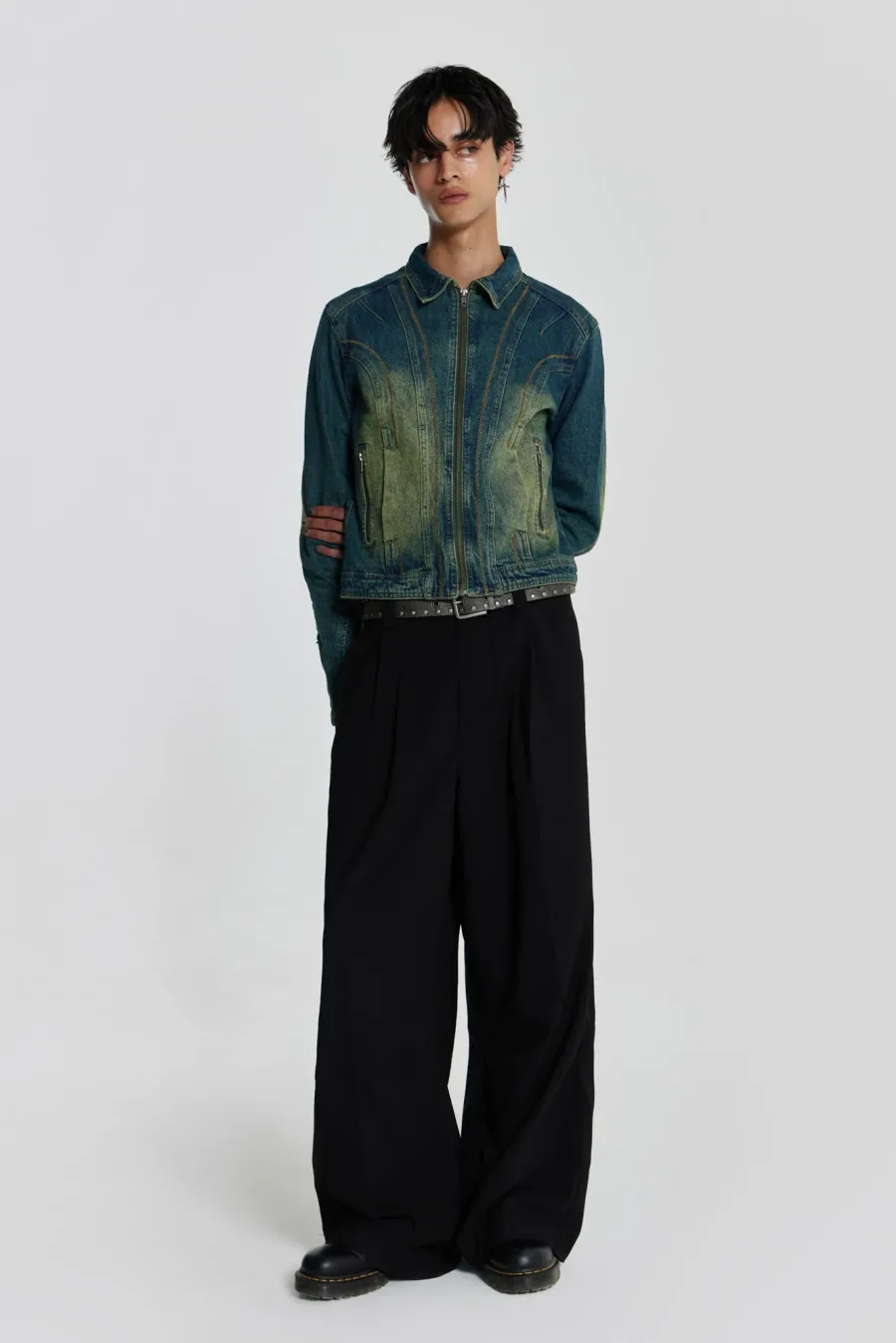 Jaded London *Exhaust Sandblast Denim Jacket