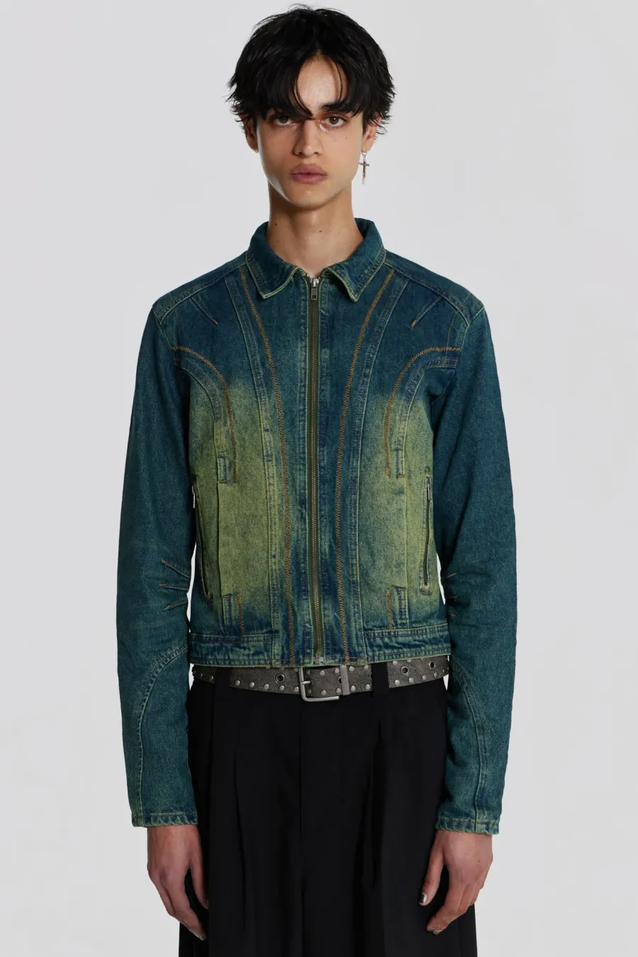Jaded London *Exhaust Sandblast Denim Jacket