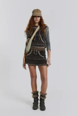 Jaded London *Freya Acid Wash Cap Sleeve Top
