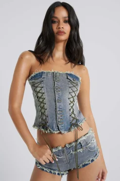 Jaded London Corsets*Get Riding 5 In 1 Detachable Denim Jumpsuit