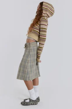 Jaded London Midi Skirts*Giselle Check Cargo Midi Skirt