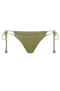 Jaded London Bikini Bottoms*Green Canary Knit Micro Bikini Bottoms