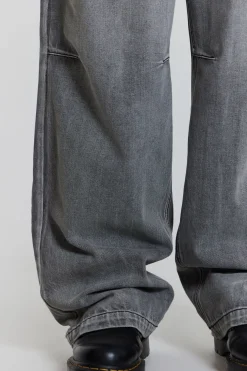Jaded London Baggy Jeans*Grey Acid Razor Jean