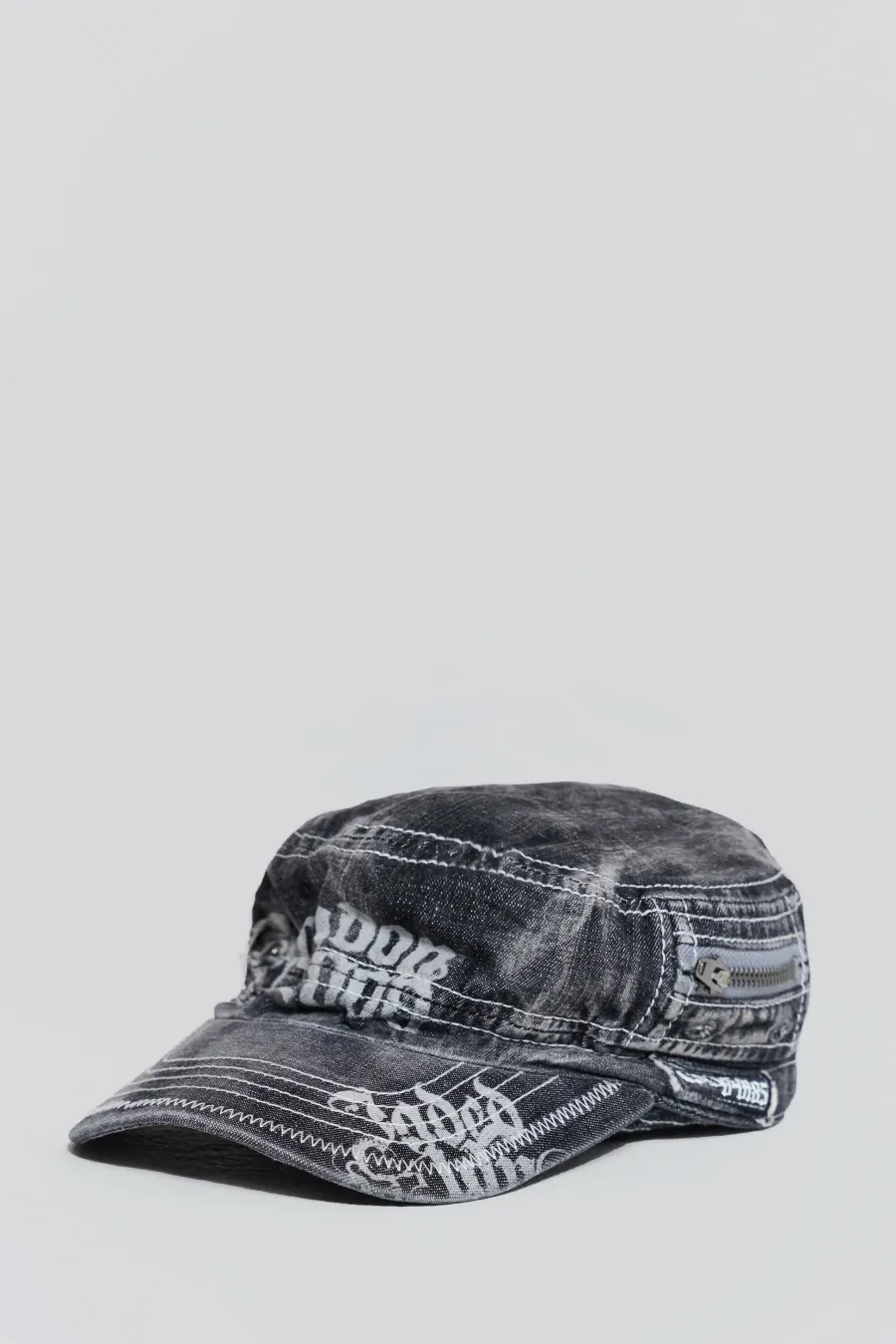 Jaded London *Grey Denim Collide Hat