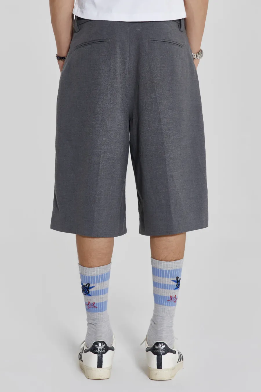 Jaded London Jorts & Shorts*Grey Goliath Tailored Shorts