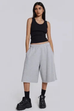 Jaded London Joggers*Grey Marl Colossus Jogger Shorts