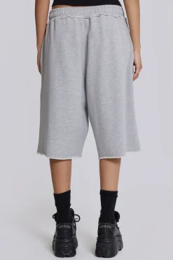 Jaded London Joggers*Grey Marl Colossus Jogger Shorts