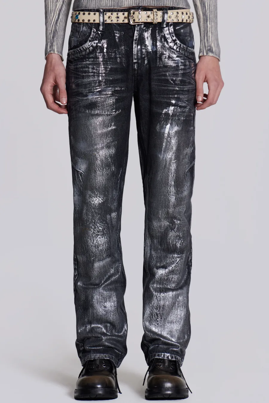 Jaded London Jeans*Gunmetal Reed Jeans