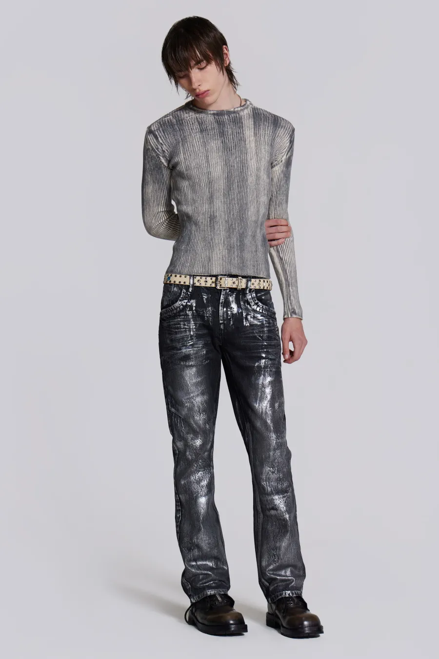 Jaded London Jeans*Gunmetal Reed Jeans