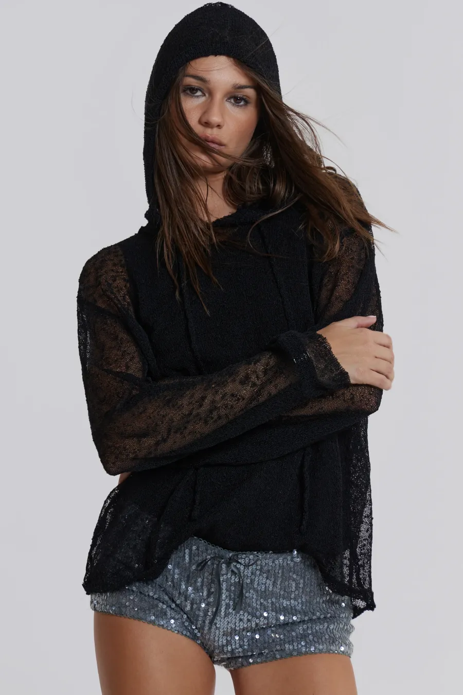 Jaded London Knitwear*Haze Knit Hoodie