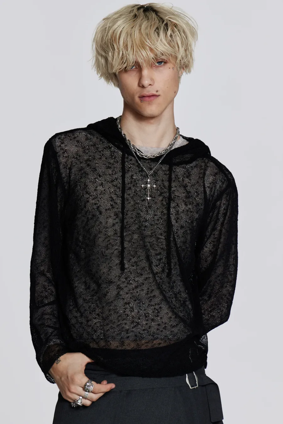 Jaded London Knitwear*Haze Knit Hoodie
