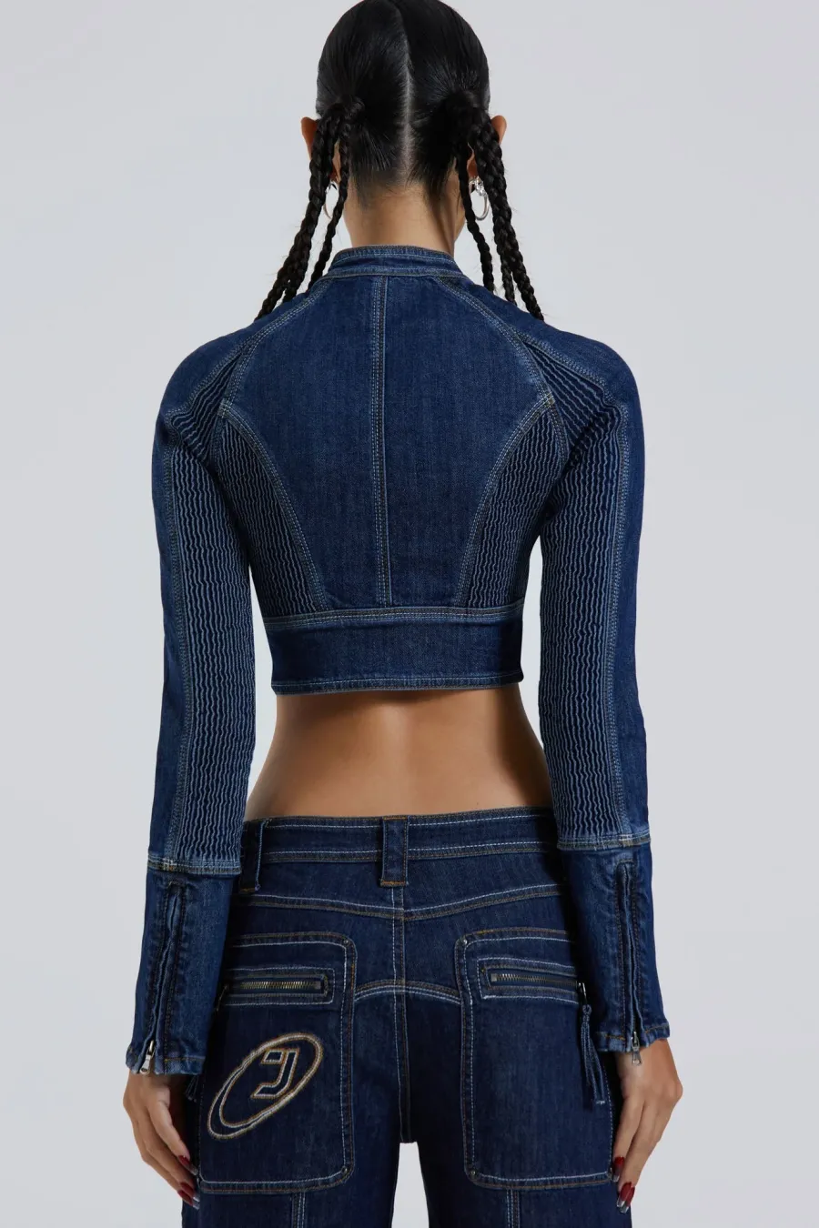 Jaded London *Hudson Indigo Denim Wash Corset Jacket