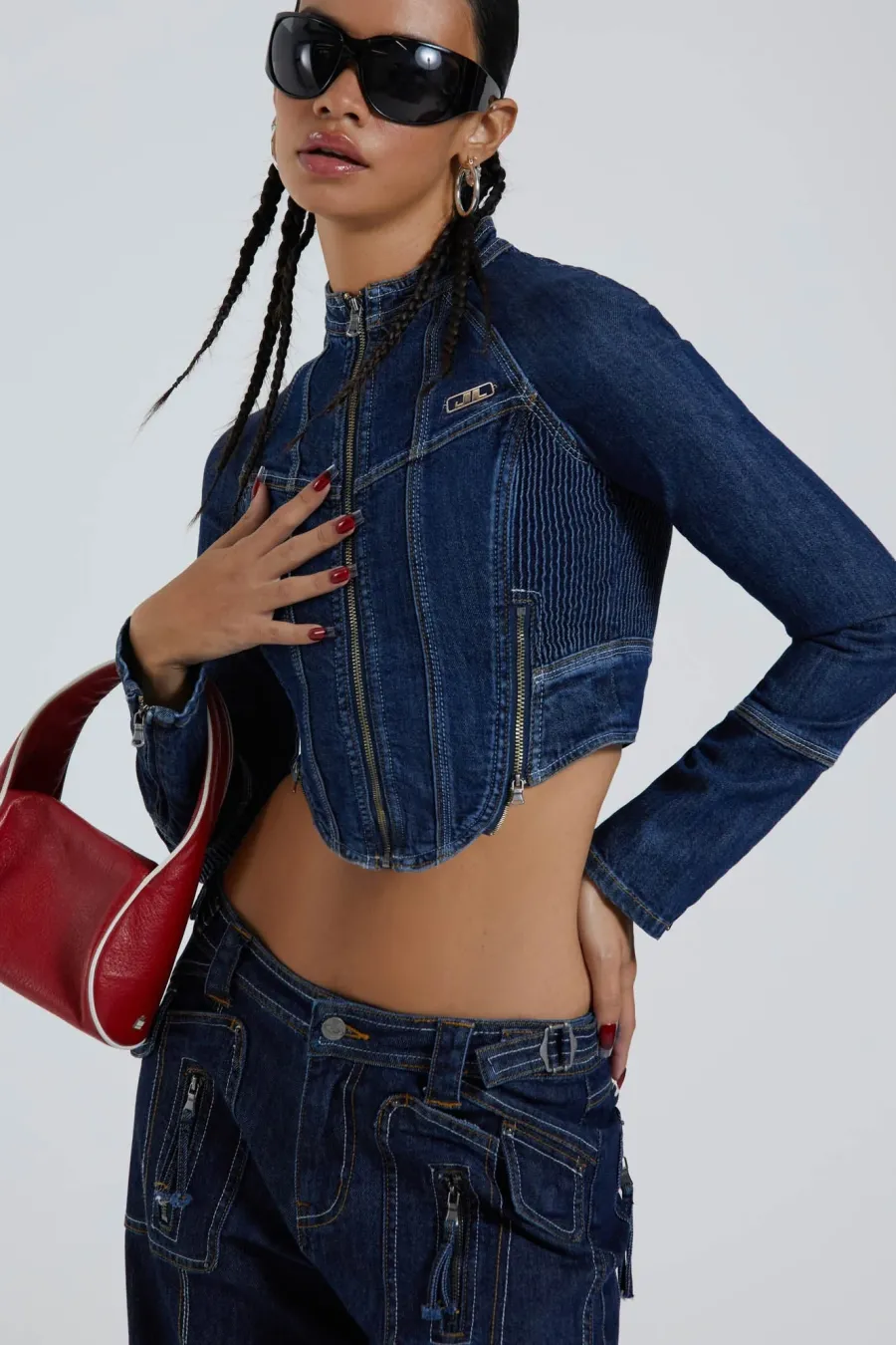 Jaded London *Hudson Indigo Denim Wash Corset Jacket