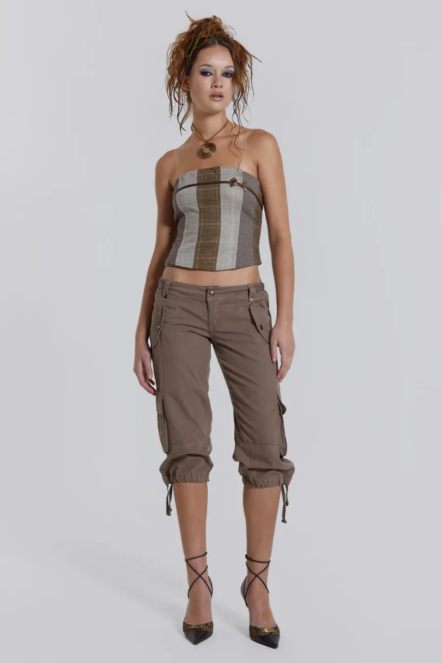 Jaded London Trousers*Instinct Capri Cropped Cargo Shorts